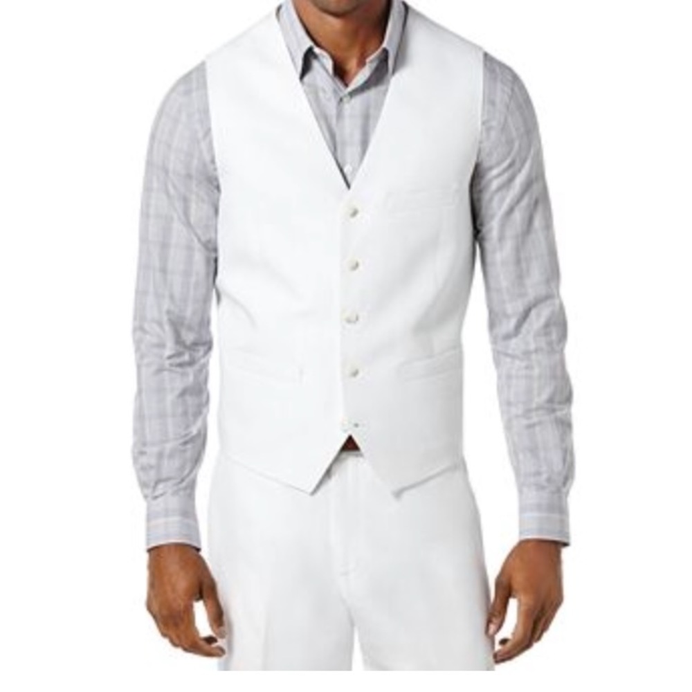 NWT VEST Perry Ellis Men's Big and Tall Linen